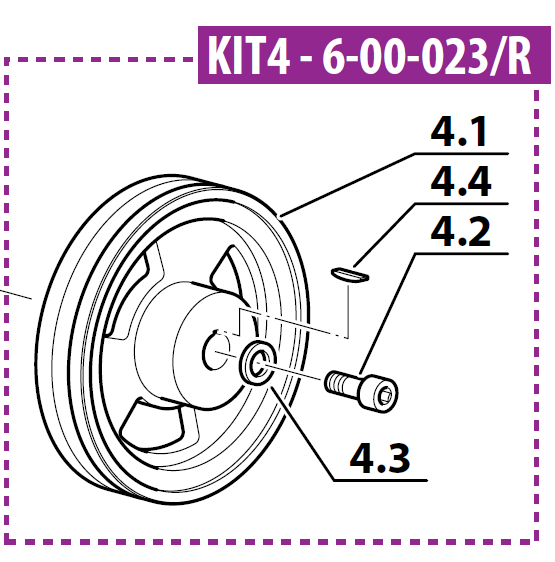 Pulley Kit Diam. 100Mm