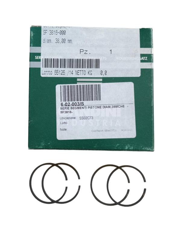 Piston Ring 2St Stage Dia38Mm Mch/6