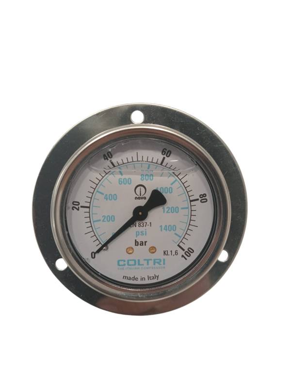 Flanged Pressure Gauge 0-100 Bar/Psi