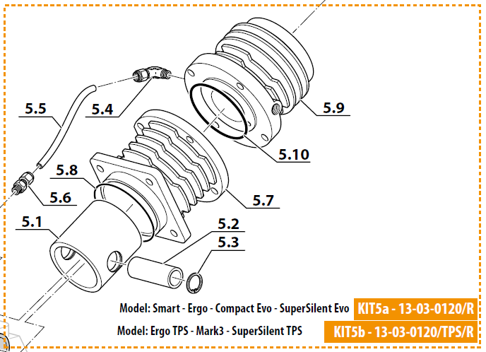 Kit Pushing Piston 2Nd Stage Ø60