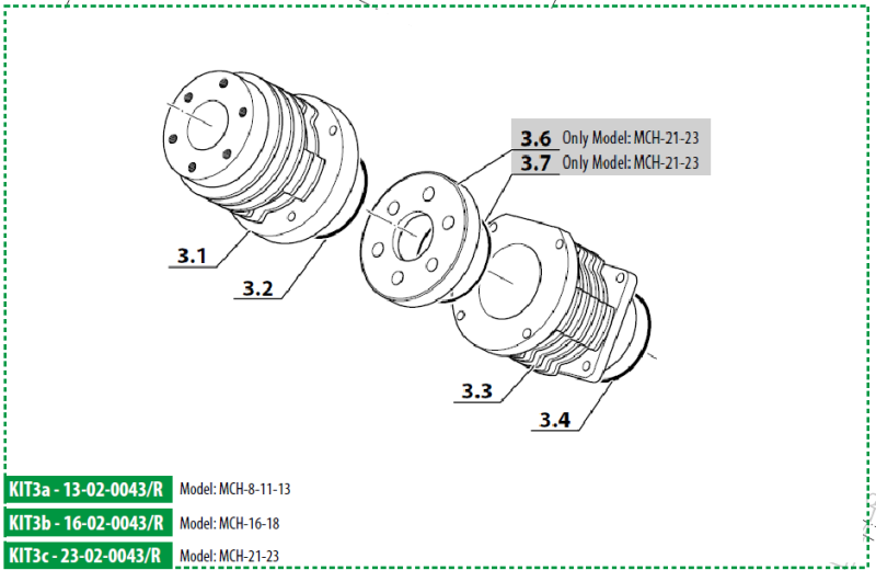 2Nd Stage Cylinder D.38Mm Mch16 Kit