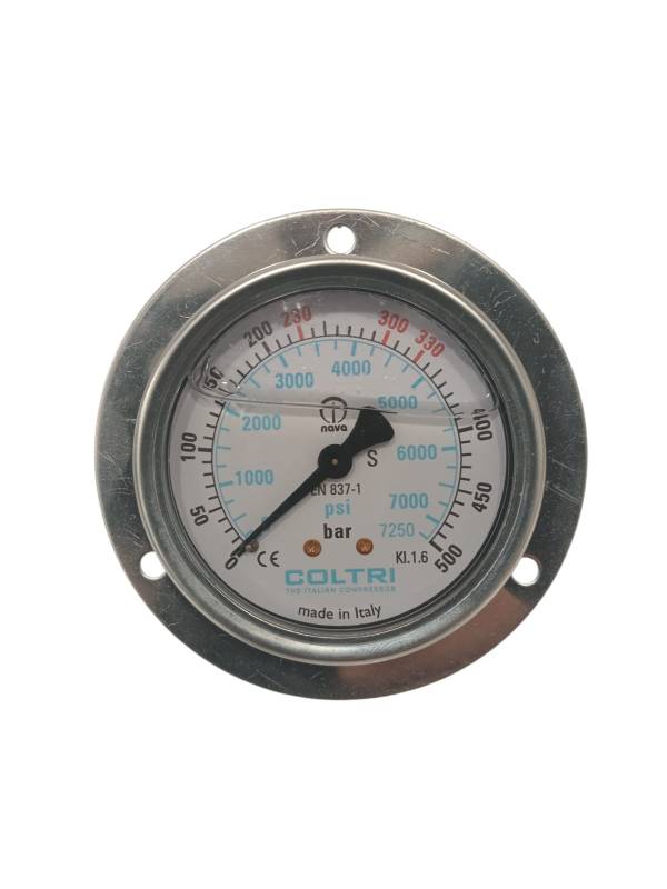 Manometer 0-500 Bar W/Flange